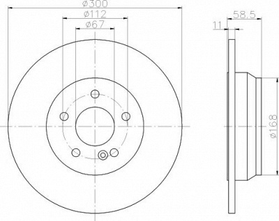HELLA PAGID 8dd355106891 -  Тормозной диск
